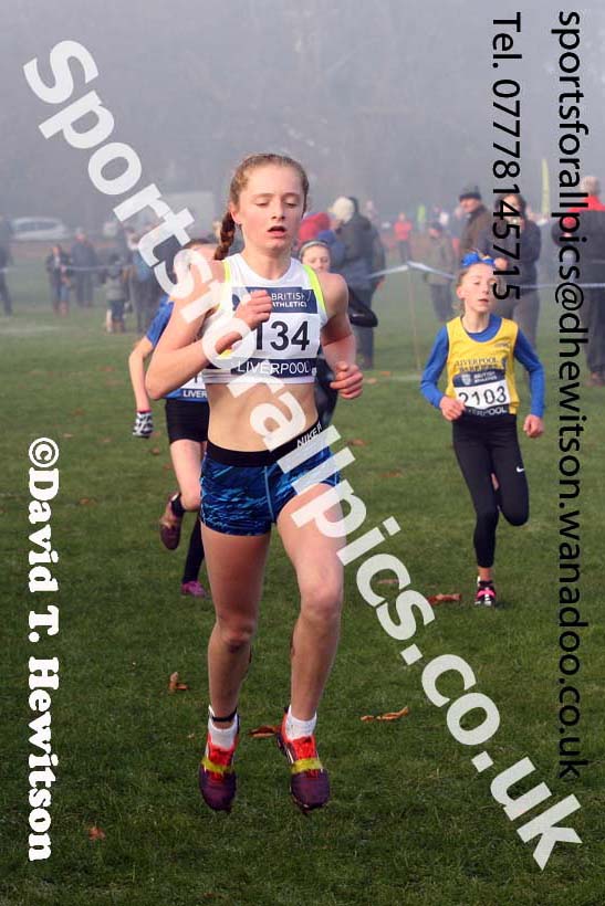 Girls under-13s, European Cross Country Trials, Sefton Park, Liverpool. Photo: David T. Hewitson/Sports for All Pics